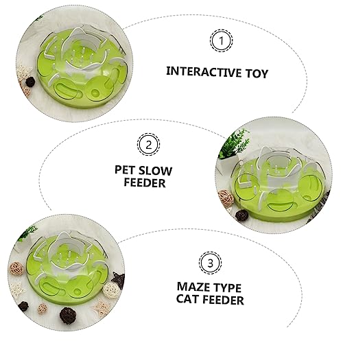  POPETPOP Cat Anti Choking Toy Doll Playsets Chew Toys Puppy Puzzle Small Puppy Toys Cat Puzzle Bowl Interactive Cat Food Bowl Cat Training Plaything Pet Cat Slow Feeding Toy Cat Maze Feeder