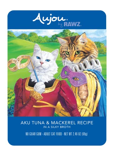  Rawz Aujou Aku Tuna & Mackerel Cat Food 8/2.46 Oz Pouches