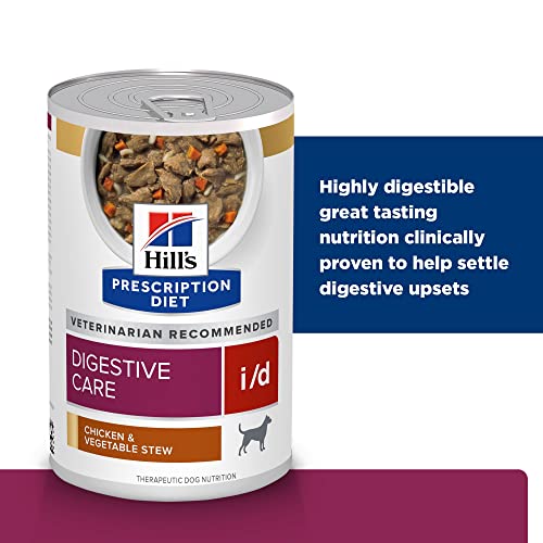  Hill's Prescription Diet I/d Digestive Care Chicken & Vegetable Stew Canned Dog Food, Veterinary Diet, 12.5 Oz., 12-Pack Wet Food