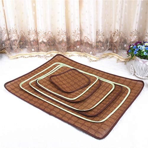  Summer Pet Dog Cooling Rattan Mat Folding Solid Breathable Durable Puppy Mat For Small Medium Large Dogs