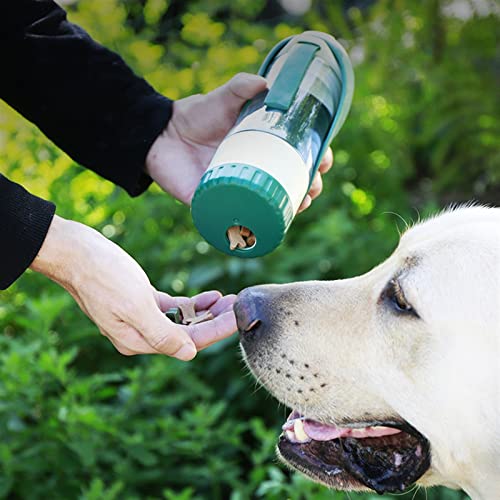  AACARB Cat Water Dispenser, Portable Pet Water Bottle Soft Silicone Leaf Design Travel Dogs Bowl Outdoor Walking Water Bottle Cat Supplies Drinking Device (Color : Green)