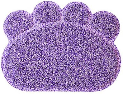  QCUTEP Pet Feeding Mat, Pet Litter Mat PVC Non-Slip Litter Tray Mat Waterproof Claw-Printed Pet Litter Pads For Cats Dogs And Puppies 40 X 30cm