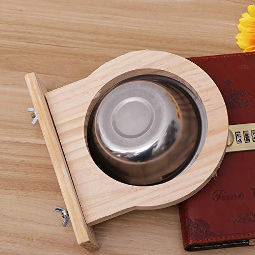  NOGRAX Feeders Water Conure Small For Parrot Cockatiel Steel Bowl Cage Budgies Macaw Holder Feeder Birds Pet With Stainless S Animal Bird Clamp Size Bowls Chinchilla Feeder (Color : As Shownx2pcs, S