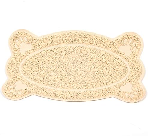  Small Night Light Bone Shape Cat Litter Mat Cat Bowl Mat Dog Pet Water Feeding Food Dish Tray Mat For Cat Litter Box Breathable Pet Cat Litter Mat Soft On Paws And Washable (Color : S, Size : C)