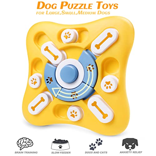 Dog Puzzle Toys,Slow Feeder Dog Bowls With Squeak Design For Dog,Interactive Dog Toys For IQ Training & Fun Feeding, Dog Games Puzzle Toys For Large,Small,Medium Dogs Puppies Cats