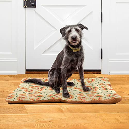  Food Pizza Dog Bed Cat Bed Soft Comfortable Pet Bed Non-Slip Calming Kennel Pad For Small Medium Large Dogs Cats 2116505