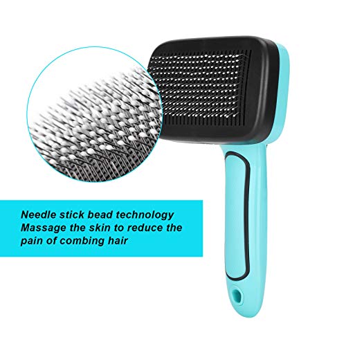  SAZAO Pet Removal Brush Pet Comb Retractable Slicker Dogs Cats Automatic Hair Removal