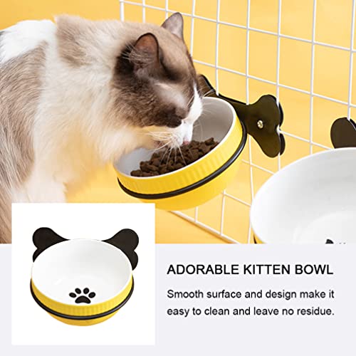  Balacoo Cat Bowls Ceramic Cat Bowl Kennel Water Bowl Hanging Pet Bowls For Dogs And Cats Elevated Ceramic Cat Feeder Bowls Food Water Dish Pet Ceramic Water Bowl Kennel Water Bowl Dog Bowl