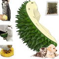  Durian-Shaped Cat Scratcher,Durian Multifunctional Toys,Cat Durian Shell Durian，Massaging And Removing Floating Hair Cat Dog Mint Toys (Green)