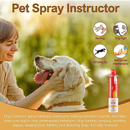  PET Corrector Dog Trainer, 80ml 4 Pack Pet Corrector Spray For Dog To Stops Barking, Jumping Up, Place Avoidance, Food Stealing, Dog Fights, Attacks & Unwanted Dog Behaviour. Safe, Humane & Effective