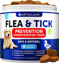  Flea And Tick Prevention For Dogs Chewables - Made In USA - Natural Flea And Tick Supplement For Dogs - Oral Flea Pills For Dogs - Pest Defense - All Breeds And Ages