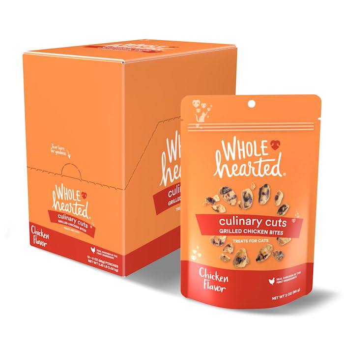  WholeHearted Culinary Cuts Grilled Chicken Bites Treat For Cats, 3 Oz., Case Of 12