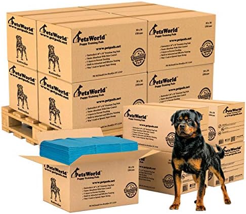  PETSWORLD Extra Large Potty Pads For Dogs, Odor Eliminating 30" X 36", 300 Count Pee Pads For Pets, Gigantic XL Dog Pads, 5 Layer Ultra Absorbent Technology, Leak Proof Training Pads For Dogs & Cats