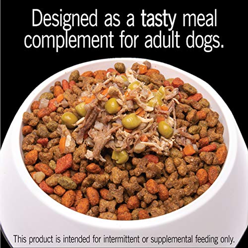  CESAR Simply Crafted Adult Wet Dog Food Meal Topper, Beef, Chicken, Purple Potatoes, Peas & Carrots, (10) 1.3 Oz. Tubs