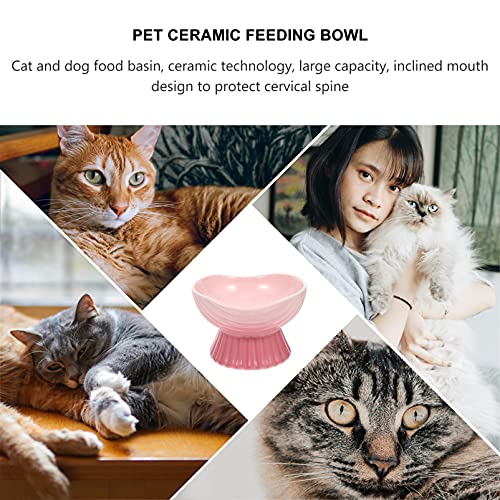  POPETPOP Food Containers Food Containers Plates Ceramic Raised Cat Food Ceramic Tilted Pet Feeder Waterer Porcelain Pet Dish With Stand For Cats Dogs Feeding Dog Food Container Dog Food Container