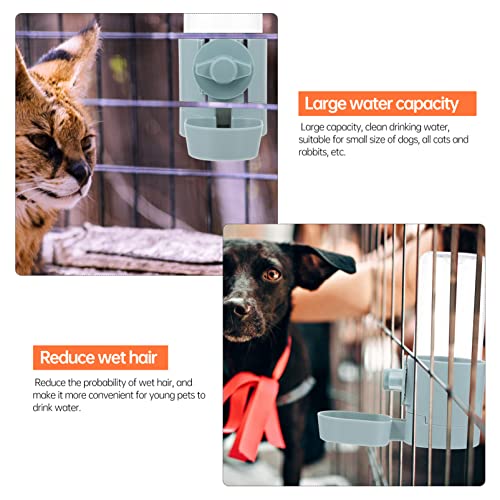  1pc Cat Container Feeding Dog Blue Hedgehog Hamster Rabbit Dispenser Device Parrots Cup Bottle Water Animals Self For Bowl Automatic Easily Bunny Type Clean Parrot Cage Kitten Pet