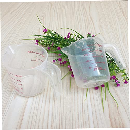  POPETPOP Clear Kettle 6 Pcs Tool And Graduation Free Scoop Grip With Spout Nursery Feeder Home Milk Bpa Pet Cooking Birds Baking Handle For Food Feeding Measuring Cats Dogs Cup