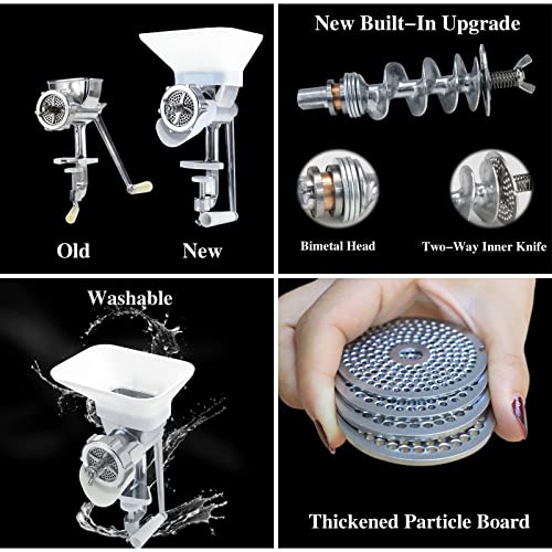  XUCS Animal Feed Food Pellet Machine, Manual Pet Dog Cat Fishing Bait Feed Maker, Small Granulator Pelleter, Including 1.5/2.0/2.5/3.0/4.0/5.0/6.0mm Full Set Molds