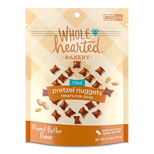 WholeHearted Peanut Butter Flavor Pretzel Nuggets Treats For Dogs, 6 Oz.