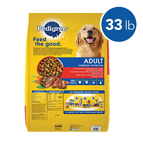  PEDIGREE Complete Nutrition Adult Dry Dog Food Roasted Chicken, Rice & Vegetable Flavor Dog Kibble, 33 Lb. Bag