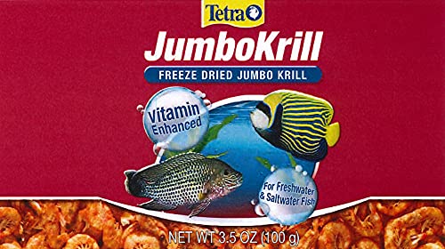  Tetra JumboKrill Freeze-Dried Jumbo Shrimp 3.5 Ounces, Natural Shrimp Treat For Aquarium Fish, Red (16198)