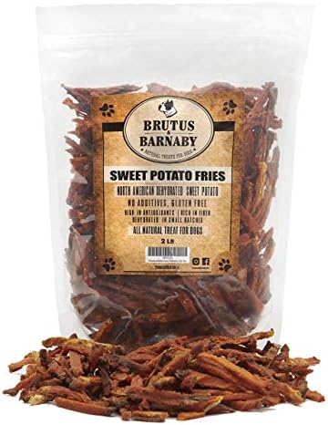  BRUTUS & BARNABY Sweet Potato Dog Treats- No Additive Dehydrated Sweet Potato Fries, Grain Free, Gluten Free And No Preservatives Added (14 Oz)