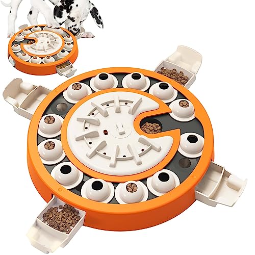  Large Dog Puzzle Toys, Dog Treat Feeding Toys Food Feeder Dispenser Level 3 2 1 Interactive Games For Large/Medium/Small Dogs Entertainment Toys