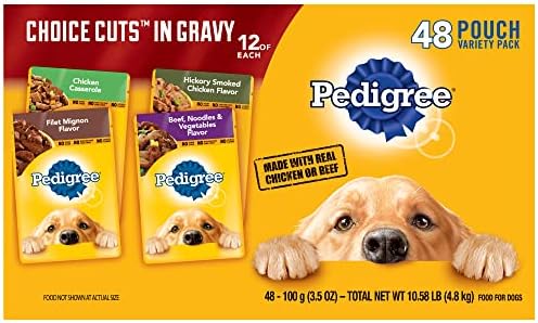 Pedigree Choice Cuts In Gravy Adult Wet Dog Food Variety Packs, 3.5 Ounce - 18 Count (Pack Of 2)