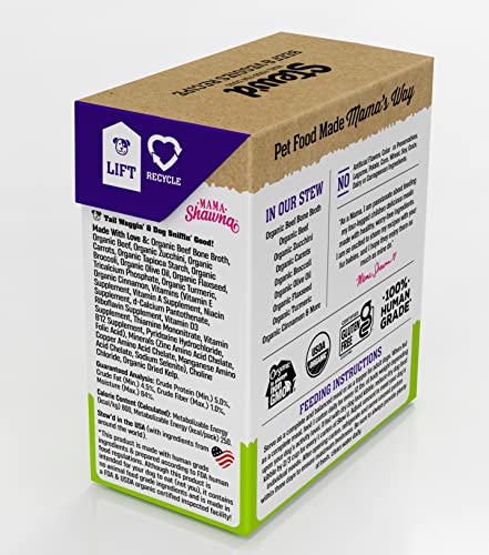  Mama Shawna Organic Stew'd Dog Beef & Veggies Recipe 11 Oz. (6 Pack)