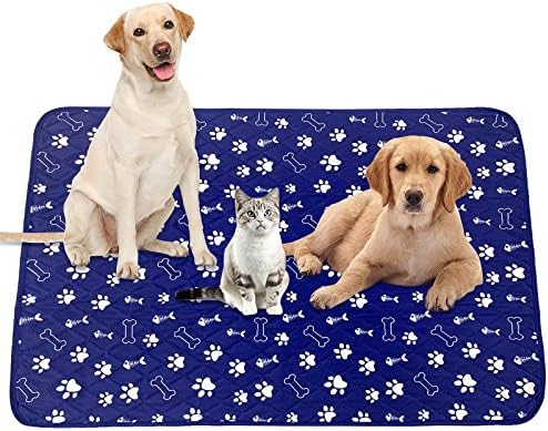  Reusable Puppy Pads 47‘’x 56‘’ Washable Pee Pads For Dogs, Training Pads Pee Pads For Dogs Waterproof Absorbing Whelping Pad Reusable Puppy Pads For Guinea Pig Cage, Dog Food Feeding Mat