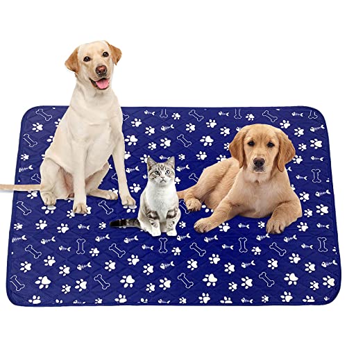 Reusable Puppy Pads 47‘’x 56‘’ Washable Pee Pads For Dogs, Training Pads Pee Pads For Dogs Waterproof Absorbing Whelping Pad Reusable Puppy Pads For Guinea Pig Cage, Dog Food Feeding Mat