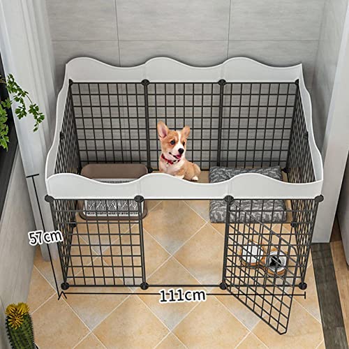  Indoor Dog/Puppy Playpen - Pet Playpen | Small Animal Cage | Christmas Tree Fence | Portable Metal Yard Fence Small Animal Exercise Pen Yard Kennel Portable Metal Yard Fence Small Animal Exercise