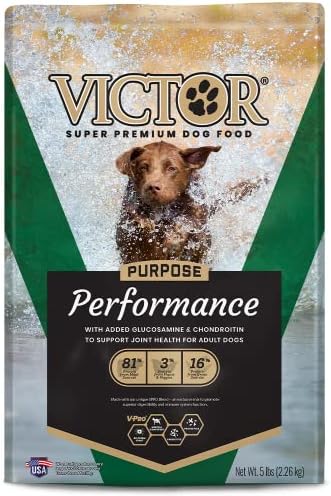  Victor Super Premium Dog Food – Performance Dry Dog Food – 26% Protein For Active Adult Dogs – Includes Glucosamine And Chondroitin For Hip And Joint Health, 40lbs