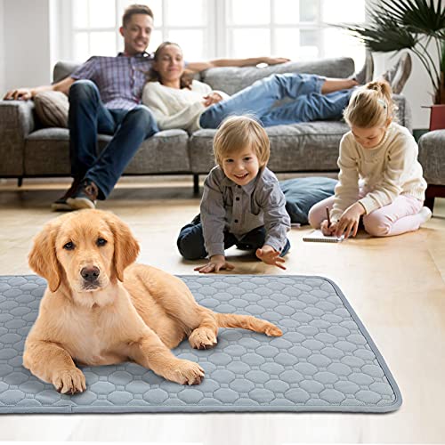  SONGBIRDTH 2Pcs Dog Training Pads Washable Waterproof Dog Pad, Reusable Travel Mats With Anti-Slip Bottom For Puppies Cats Rabbits Khaki M