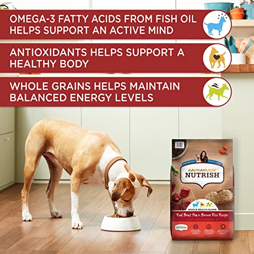 Rachael Ray Nutrish Premium Natural Dry Dog Food, Real Beef, Pea & Brown Rice Recipe, 14 Pounds, Model:-P