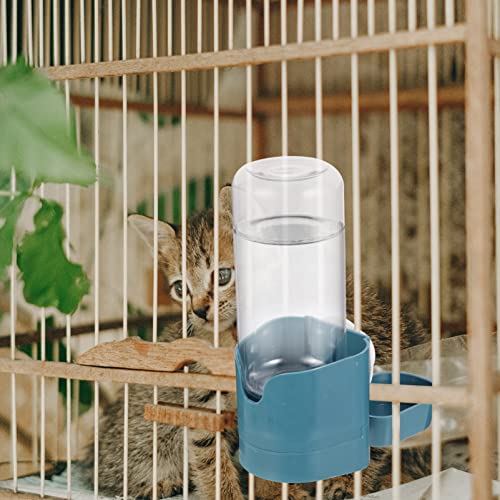  2pcs Automatic Guinea Bunny Supplies Animal Bowl Hanging Gravity Dogs Hedgehog Bottle Chinchilla Pet Ferret Dog Pets Cats Rabbit Hamster Suspended Food Water Small Cat Cage