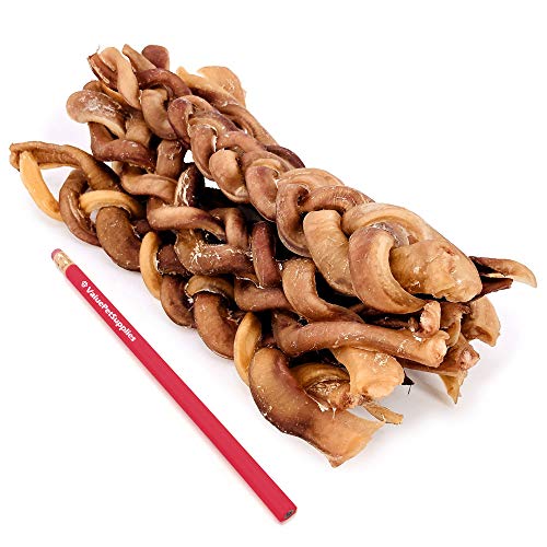  ValueBull Braided Bully Sticks, Thick 12 Inch, 25 Count Bulk Pack - All Natural Dog Treats, 100% Beef Pizzles, Single Ingredient Rawhide Alternative