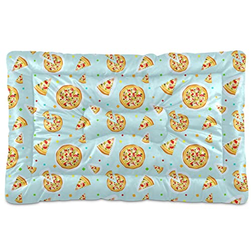  Food Pizza Dog Bed Cat Bed Soft Comfortable Pet Bed Non-Slip Calming Kennel Pad For Small Medium Large Dogs Cats 2116507