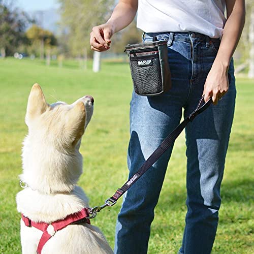 Leashboss Dog Treat Pouch For Training | Training Treat Pouches For Pet Training | Treat Bag For Dog Training | Portable Kibble Snack Container For Pets | Fanny Pack Waist Belt Transport On The Go