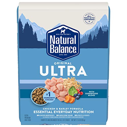  Natural Balance Original Ultra Chicken & Barley All Life Stages Dry Dog Food 11 Pound (Pack Of 1)