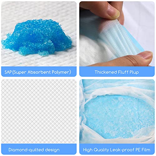  Nobleza Puppy Pads Pet Training Pads, Extra Large 28"×34" Super Absorbent Pee Pads For Dogs, Leak-Proof 5-Layer Dog Training Pads With Quick-Dry Surface For Potty Training, 60 Count