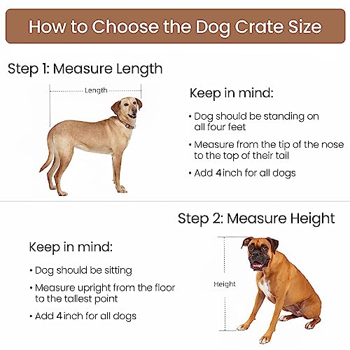  Waiirek 37.4in Heavy Duty Wooden Large Furniture Dog Crate Indoor End Side Table With 3 Doors, Decorative Furniture Stylish Dog Kennel Cage Inside 37.4" L X 22" W X 25.6" H