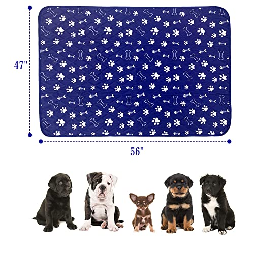  Reusable Puppy Pads 47‘’x 56‘’ Washable Pee Pads For Dogs, Training Pads Pee Pads For Dogs Waterproof Absorbing Whelping Pad Reusable Puppy Pads For Guinea Pig Cage, Dog Food Feeding Mat
