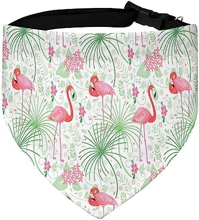 GENERIC Vintage Flower Mix Leopard Pattern Pet Bandana Collar - Scarf Collar - Art Dog Bandana Minimal Head Cicumference