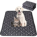  CLKHOWL Washable Pee Pads Reusable Puppy Pads Pet Training Pads - 100% Waterproof Dog Urine Pads, Family Travel Crate Food Bowl Pads, Easy To Clean (Black, 24"x18",Pack Of 2)