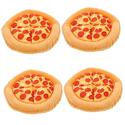  Mipcase 4pcs Cat Nest Large Cat House Round Cushion Outdoor Playsets Soft Plush Cat Mat Cozy Food Dog Cat Bed Cat Beds For Indoor Cats Small Cat Bed Cat Sleeping Mat Kitten Beds Vocalize