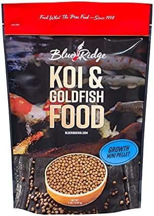  Blue Ridge Fish Food Pellets [2lb] Koi And Goldfish Growth Formula, Mini Floating Pellet, Balanced Diet