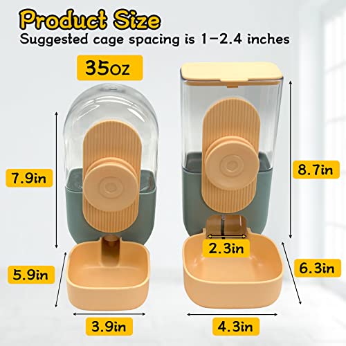  Kathson Hanging Automatic Food Water Dispenser Small Cat Feeder And Water Dispenser Gravity Auto Feeder And Waterer Set For Rabbit Chinchilla Guinea Pig Hedgehog Ferret Kitty Puppy