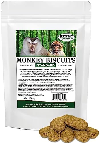  Monkey Biscuits (Standard, 9 Lb.) - Healthy & Crunchy Biscuit Treat For Prairie Dogs, Parrots, Squirrels, Sugar Gliders, Hamsters, Rats, Rodents, Amazons, Macaws, Cockatoos, Birds & Other Small Pets