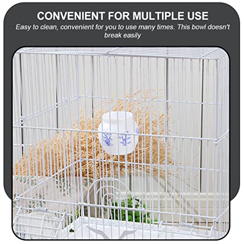  NOGRAX Parakeet Feeder 4Pcs Parrot Feeding Cups Birds Food Dish Parrot Feeders Bird Cage Water Bowl For Cockatiel Conure Budgies Parakeet Parrot Macaw Small Animal White Parakeet Bird Cage Feeder